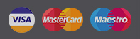 Card Logos, Visa, Mastercard and Maestro